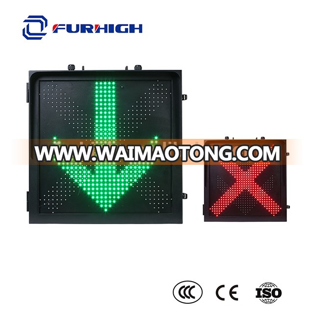 Lane Control sign Traffic sign Red Cross Arrow 400mmx400mm