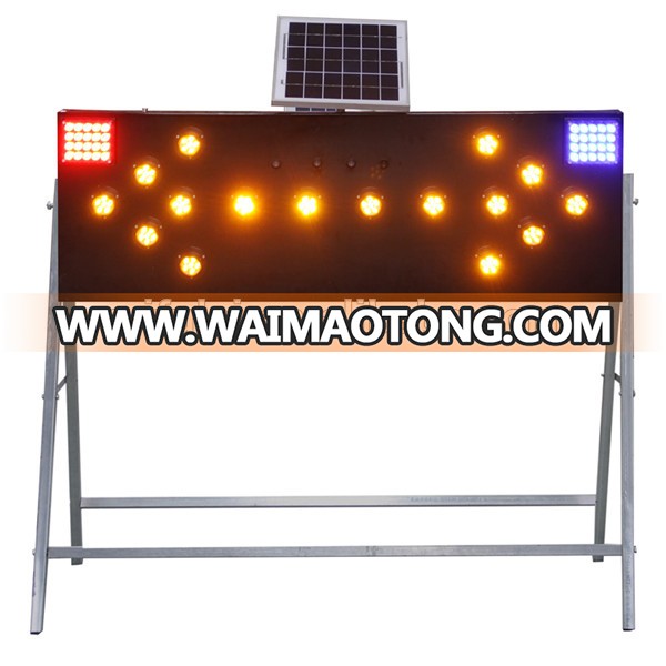 Solar traffic arrow sign warning light board,flashing arrow sign